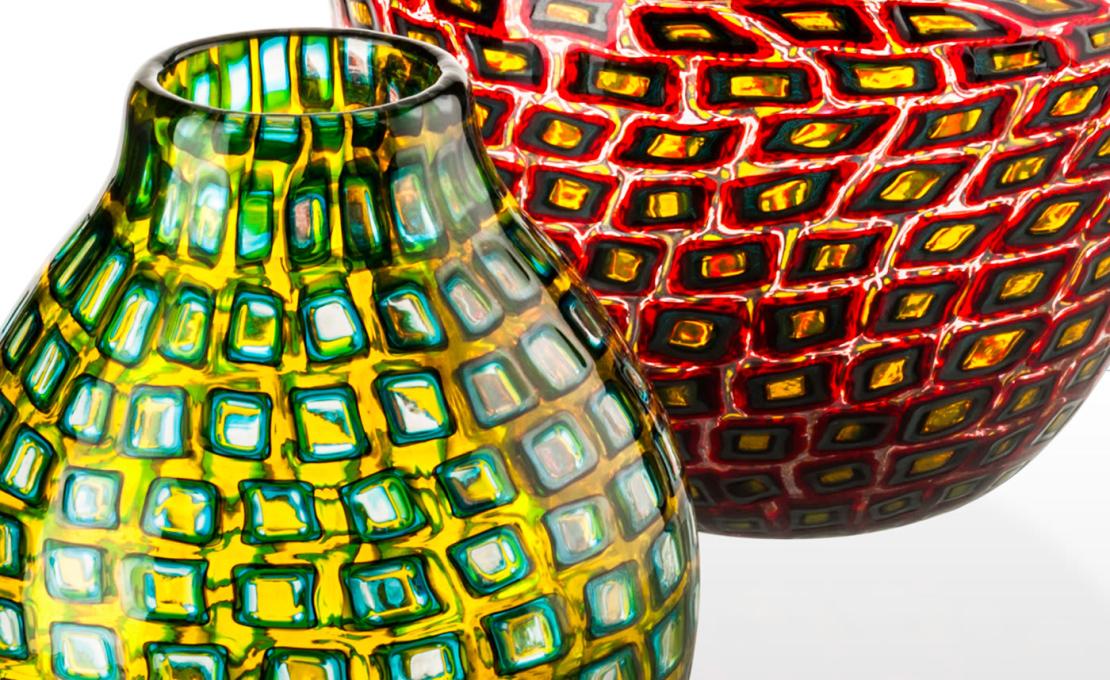 Декоративная Ваза от фабрики Venini модель Murrine Romane 