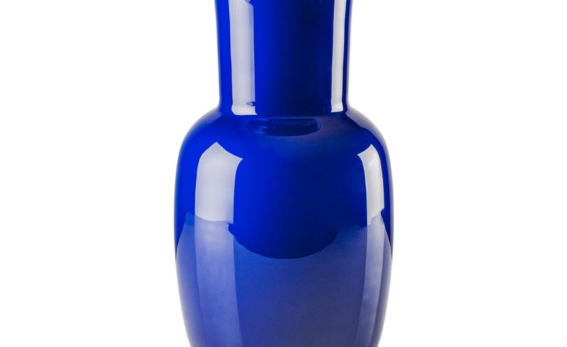 Декоративная Ваза от фабрики Venini модель Opalino Sapphire Blue