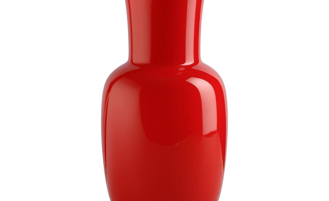 Декоративная Ваза от фабрики Venini модель Opalino Red