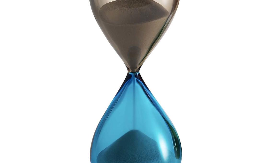 Настольные Принадлежности от фабрики Venini модель Clessidre Smoky-Aqua Hourglass 