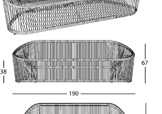 Уличный диван от фабрики Zanotta модель 1009/302