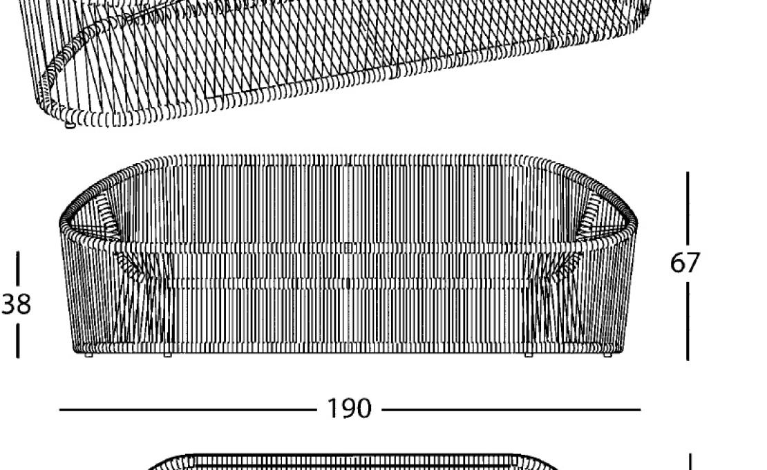 Уличный диван от фабрики Zanotta модель 1009/302