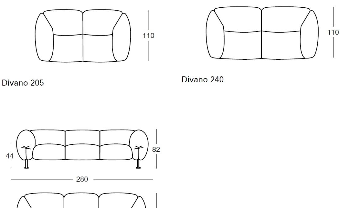 Диван от фабрики Zanotta модель 1045 ZA:ZA