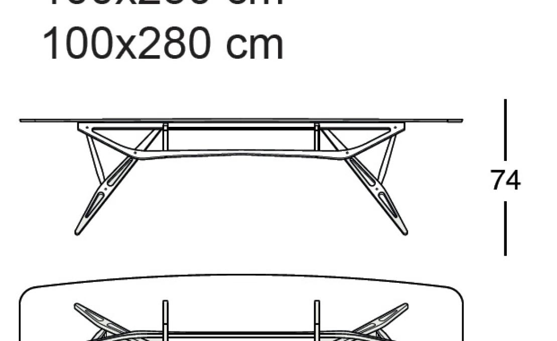 Стол от фабрики Zanotta модель 2320 REALE CM