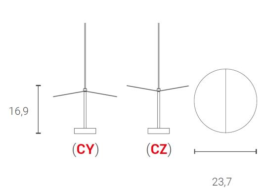 Подвесной светильник от фабрики Zava модель CYRCLE MINI PENDANT LAMP
