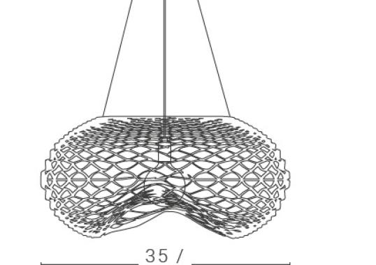 Подвесной светильник от фабрики Zava модель NET SUSPENSION LAMP 