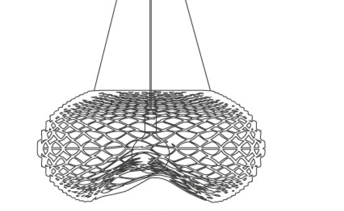 Подвесной светильник от фабрики Zava модель NET SUSPENSION LAMP 