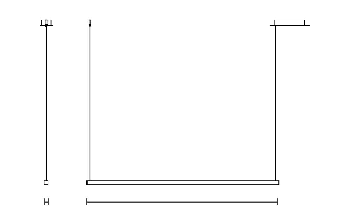 Подвесной светильник от фабрики Zava модель TRATTO LINEAR SUSPENSION LAMP