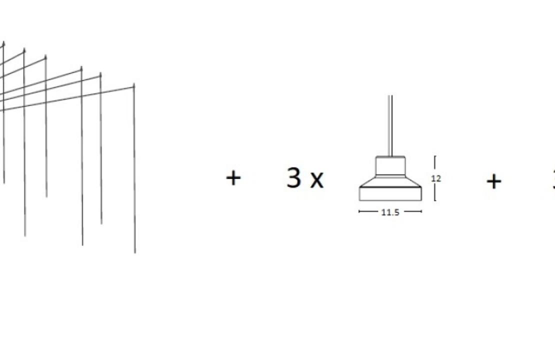 Подвесной светильник от фабрики Zava модель RAGI T SUSPENSION LAMP