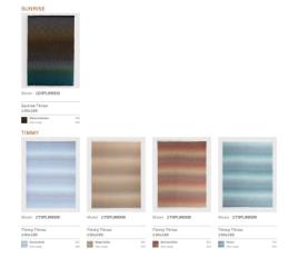 Фотографии образцов отделок и возможных цветов фабрики Missoni Home