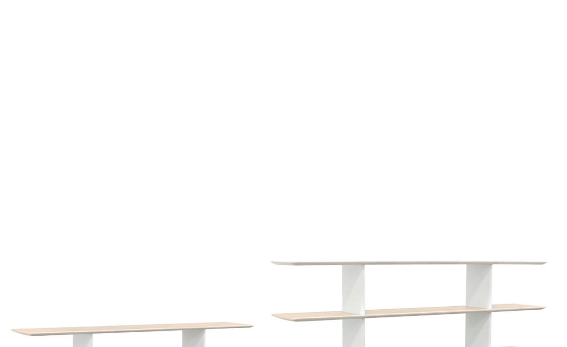 Книжные Шкаф от фабрики Tecno Spa модель Shift White and Durmast 