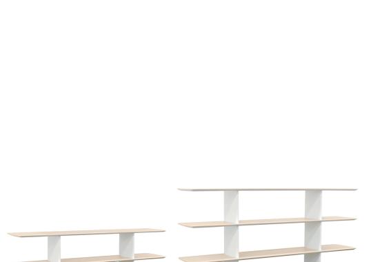 Книжные Шкаф от фабрики Tecno Spa модель Shift White and Durmast 4 
