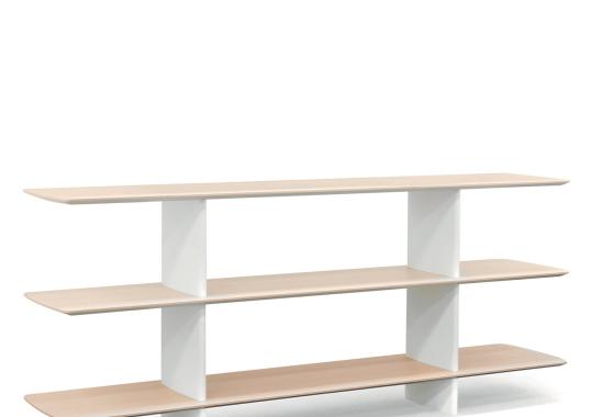 Книжные Шкаф от фабрики Tecno Spa модель Shift White and Durmast 