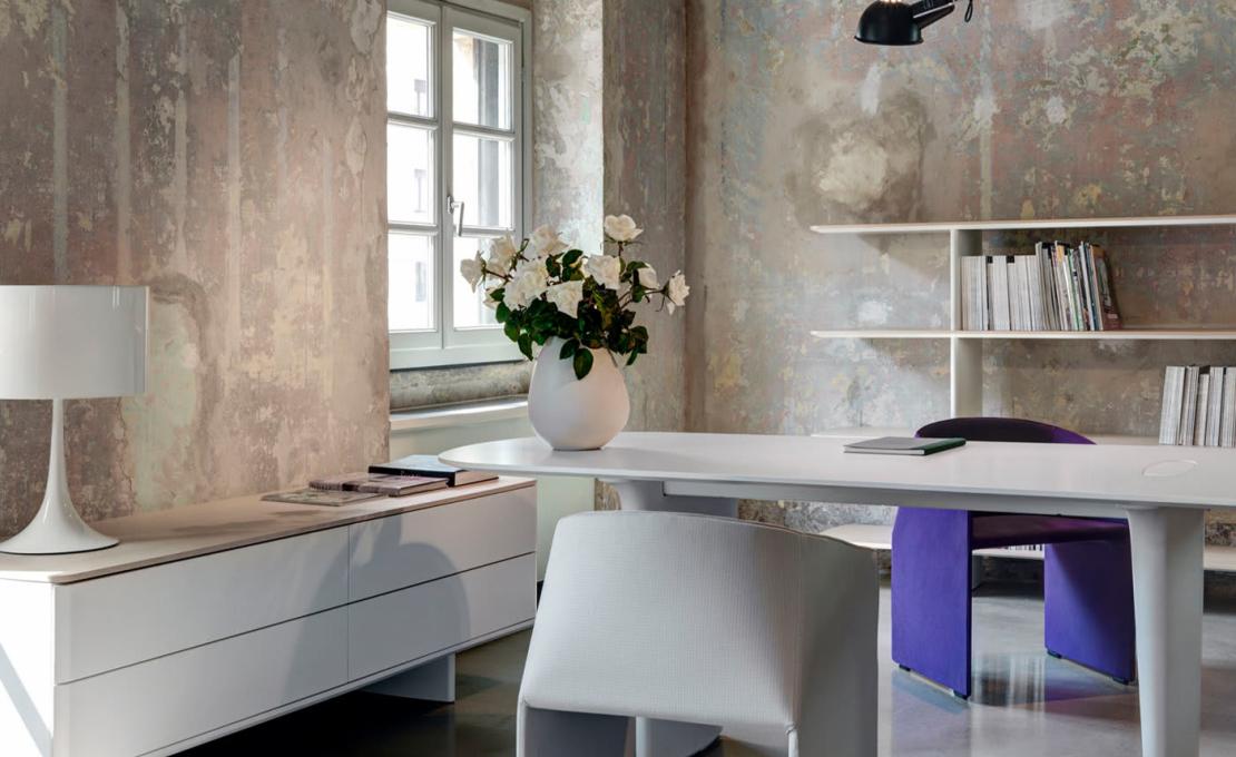 Буфет от фабрики Tecno Spa модель Shift White and Durmast 