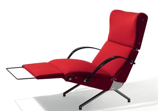 Шезлонги от фабрики Tecno Spa модель P40 Red Lounge