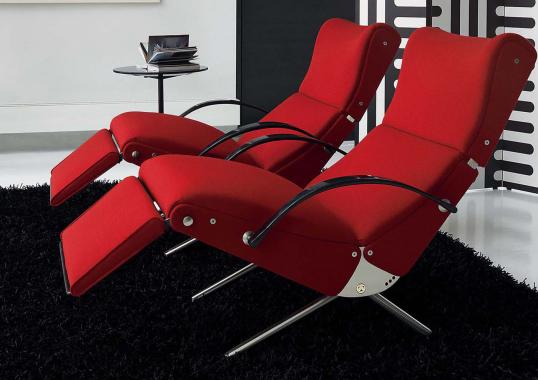 Шезлонги от фабрики Tecno Spa модель P40 Red Lounge