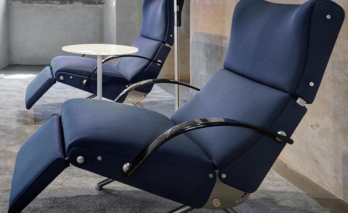 Шезлонги от фабрики Tecno Spa модель P40 Dusty Blue