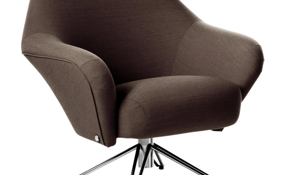 Кресло от фабрики Tecno Spa модель P32 Brown Swivel Armchair 