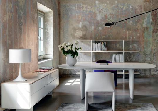 Стол обеденный от фабрики Tecno Spa модель Shift White Desk 