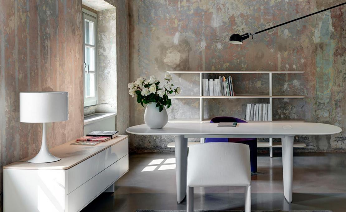 Стол обеденный от фабрики Tecno Spa модель Shift White Desk 