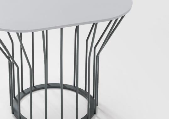 Журнальный столик от фабрики TrabA' модель 0133 Jump Small Light-Gray Coffee Table 