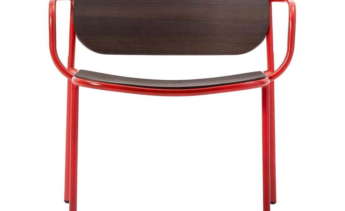Стул от фабрики TrabA' модель 0178-LE-CB Metis Red-Oak