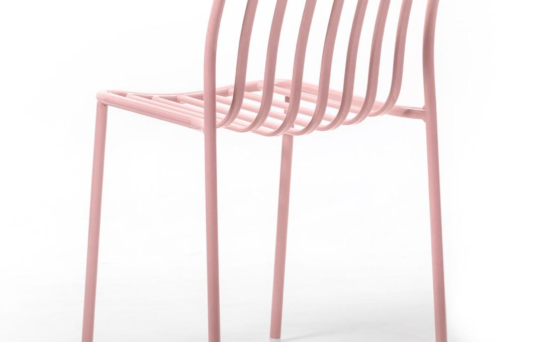 Стул от фабрики TrabA' модель 0190-CB Metis Line Pink
