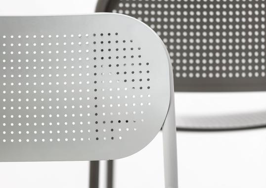 Барный стул от фабрики TrabA' модель Metis Dot Gray 0179-LE
