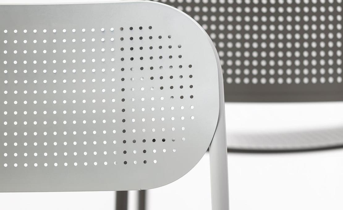 Барный стул от фабрики TrabA' модель Metis Dot Gray 0179-LE