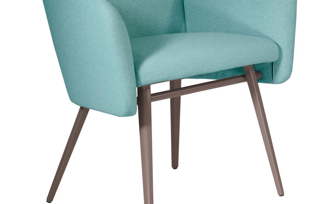 Стул от фабрики TrabA' модель Balù Met Light Blue and Gray 