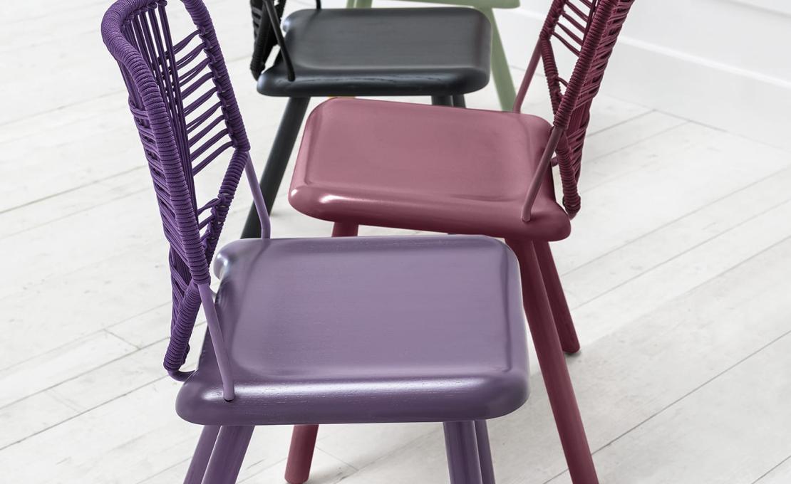 Стул от фабрики TrabA' модель Jackie Purple 