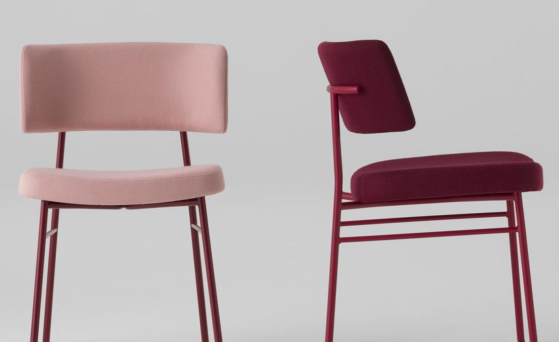 Стул от фабрики TrabA' модель Marlen Pink and Burgundy 