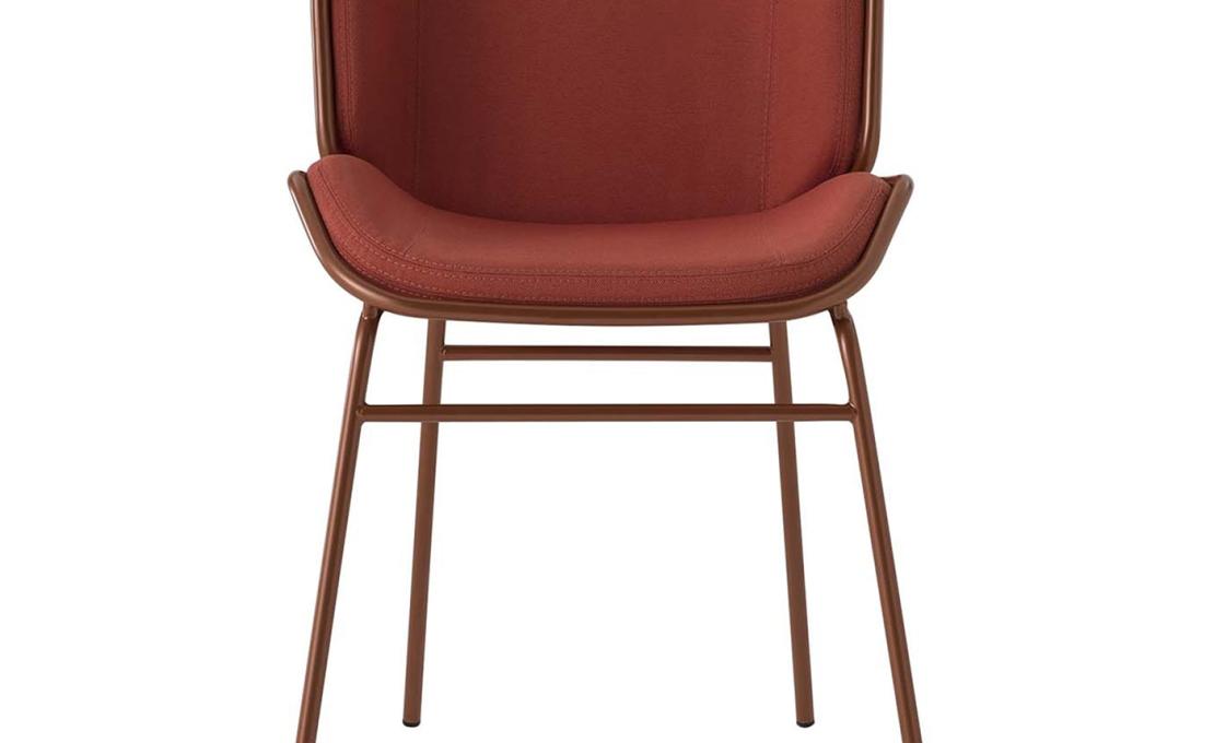 Стул от фабрики TrabA' модель Skin Met Brick Red 