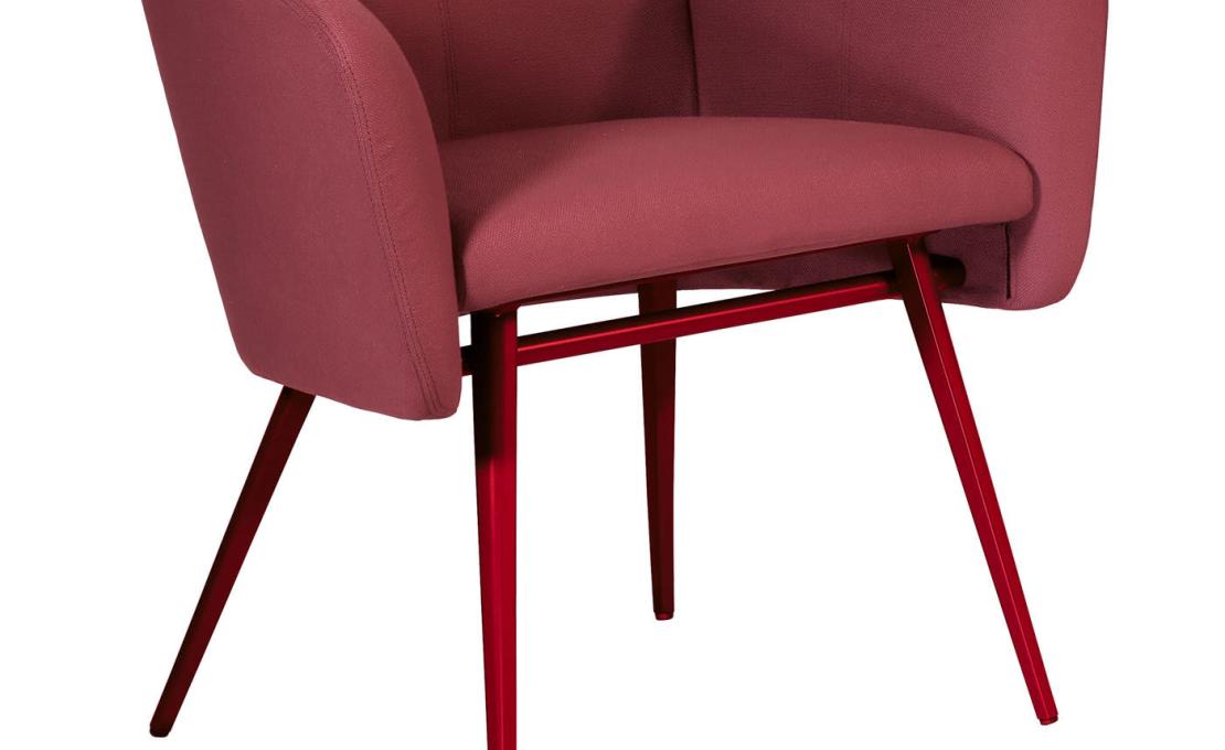 Стул от фабрики TrabA' модель Balù Met Burgundy Chair
