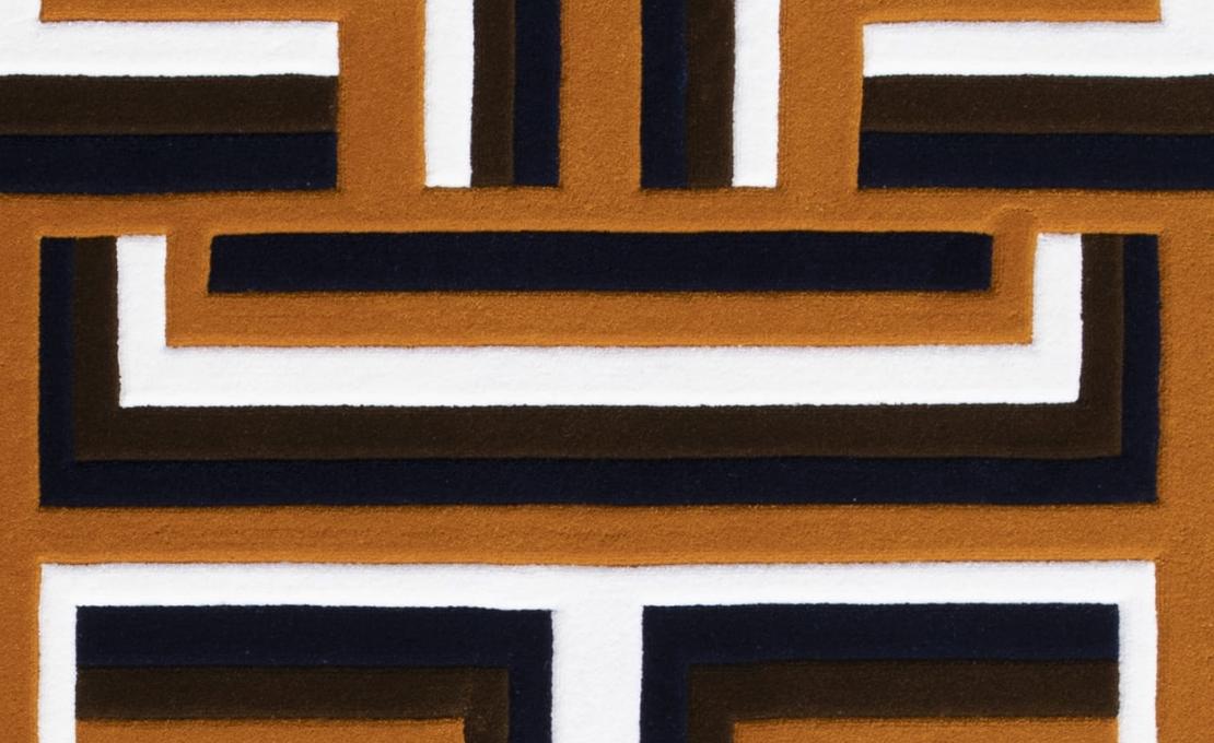 Ковер от фабрики Carpet Edition модель Castelbarco Geometric Brown-Black-White 