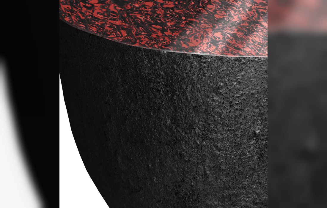 Журнальный столик от фабрики Cupioli модель BonBon Black Burgundy