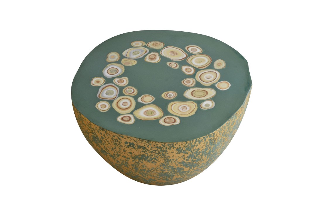 Журнальный столик от фабрики Cupioli модель BonBon Irregular Golden Green №2