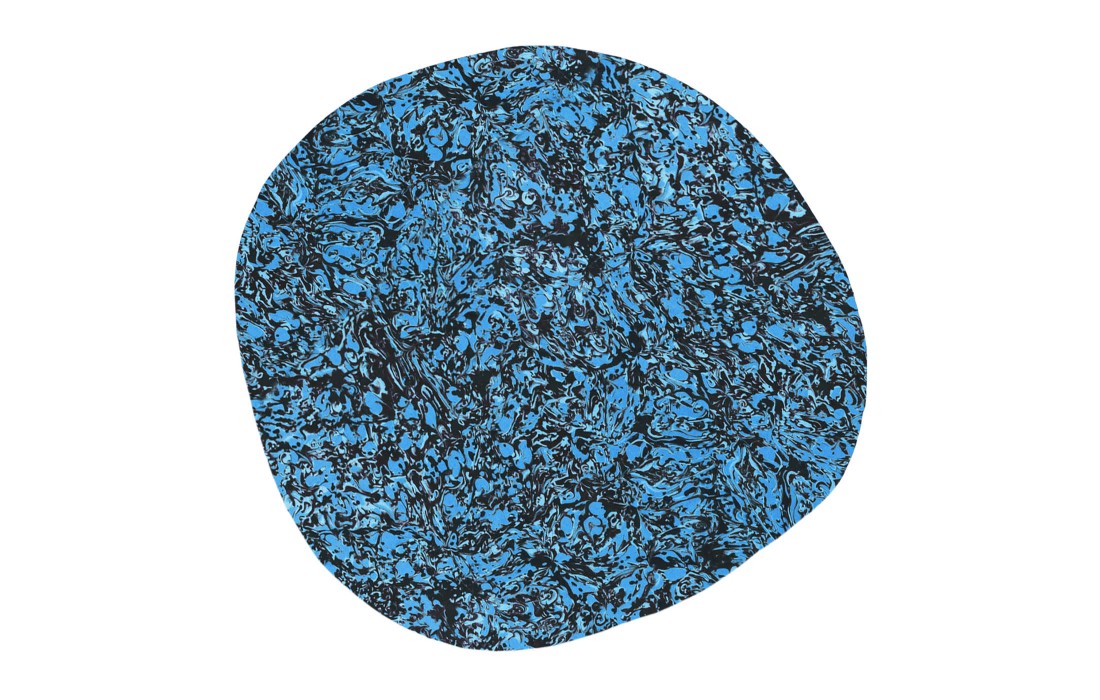 Журнальный столик от фабрики Cupioli модель BonBon Black & Light Blue