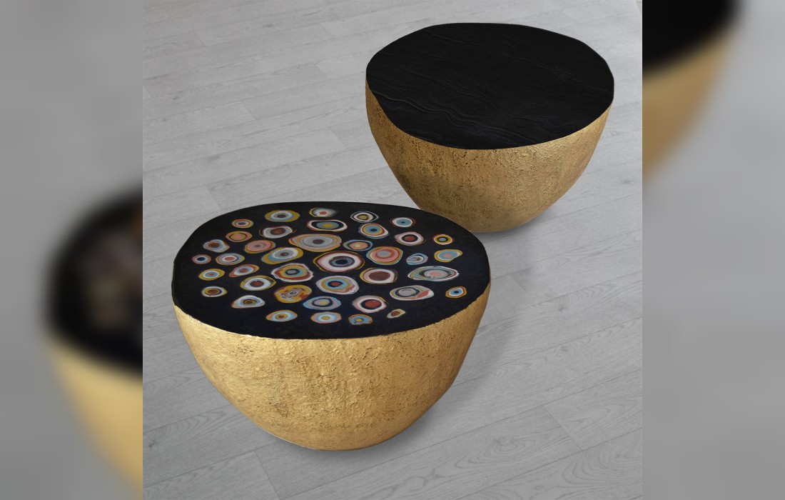 Журнальный столик от фабрики Cupioli модель BonBon Irregular Golden Black