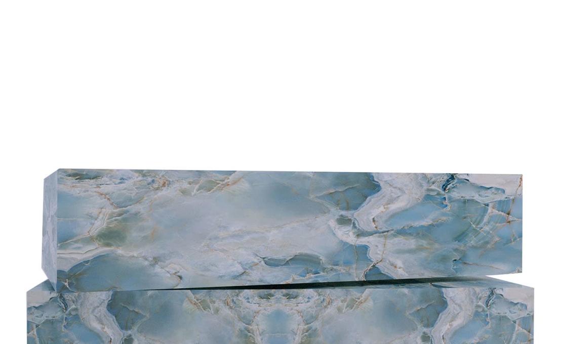 Журнальный столик от фабрики Dimarmo модель Dualis Azure Onyx 