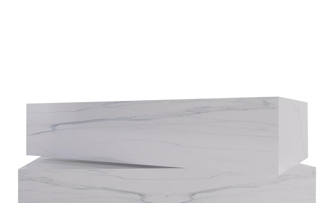 Журнальный столик от фабрики Dimarmo модель Dualis Carrara Marble 