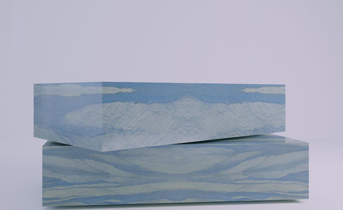 Журнальный столик от фабрики Dimarmo модель Dualis Azul Macaubas 