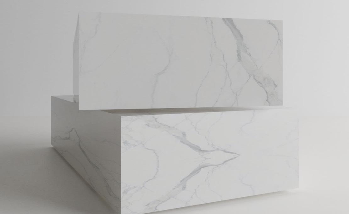 Журнальный столик от фабрики Dimarmo модель Dualis Carrara Marble 