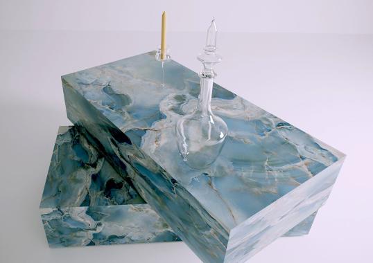 Журнальный столик Dimarmo Dualis Azure Onyx image 5