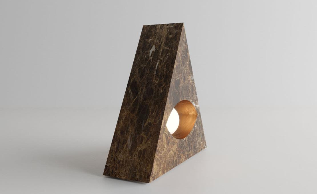 Настольная лампа от фабрики Dimarmo модель Eye Marble Sculpure 