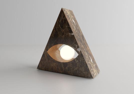 Настольная лампа от фабрики Dimarmo модель Eye Marble Sculpure 