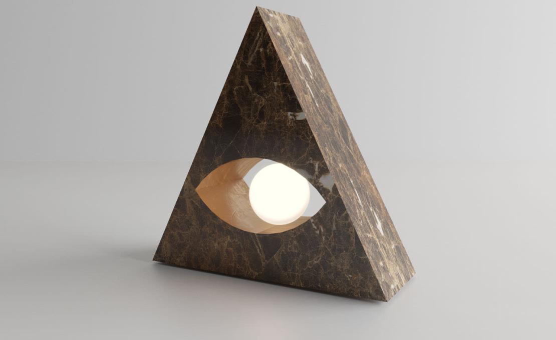 Настольная лампа от фабрики Dimarmo модель Eye Marble Sculpure 