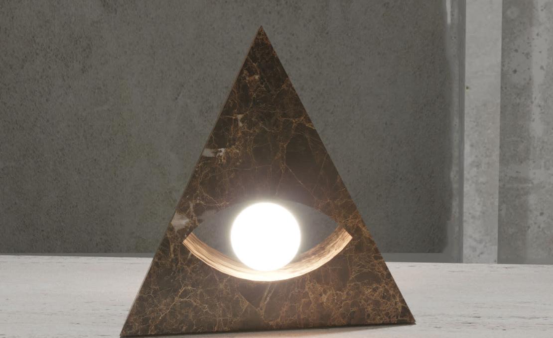 Настольная лампа от фабрики Dimarmo модель Eye Marble Sculpure 
