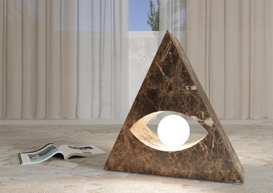 Настольная лампа от фабрики Dimarmo модель Eye Marble Sculpure 