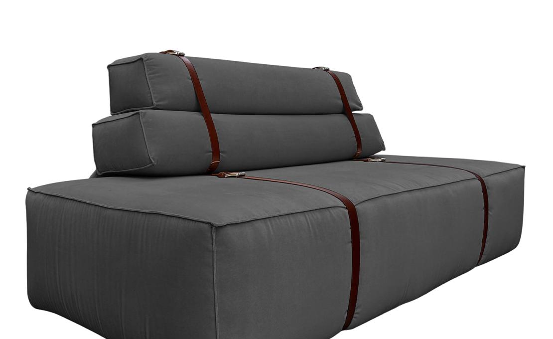 Диван от фабрики DLA Design Lab модель Docker Ash Grey Velvet
